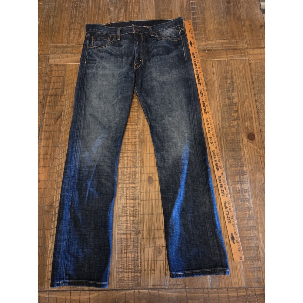 Levi's Men's 513 Slim Straight Leg Dark Wash Denim Jean 33 x 30